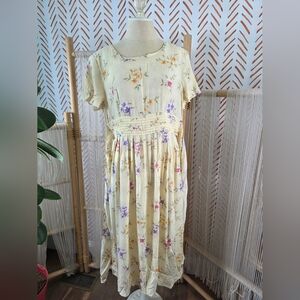 Worthington Kids Dress in Cream with Floral Design